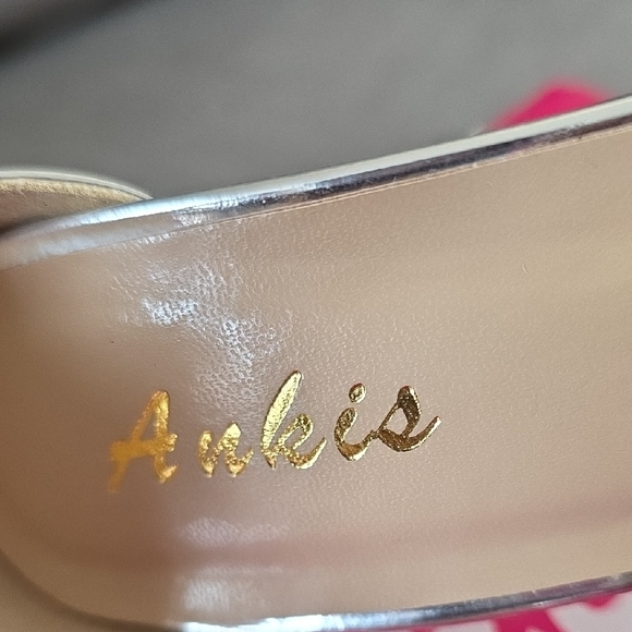 Elegant Silver Ankle Strap Heels - Picture 2 of 2